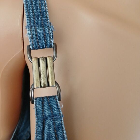 Denim Dress Maxi Size 14 Back Zipper Large Deep Pockets Cotton Casual Summer - Picture 10 of 15